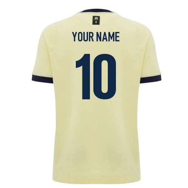 2026 2027 Scotland Rugby Ath Cotton Shirt Name) Apparel T (Sand) (Your-ProGear Kits